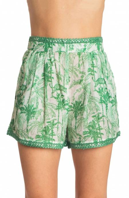 Pin Up Stars SHORTS CON RICAMO PASSAMANERIA STAMPA KENZIA Fino Al -60%