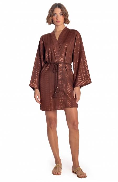 Pin Up Stars KIMONO CORTO LUREX CON CINTURA Offerte