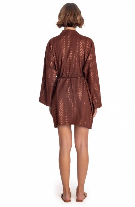 Pin Up Stars KIMONO CORTO LUREX CON CINTURA Offerte