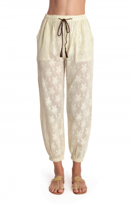 Pin Up Stars PANTALONE RICAMO PALME In Saldo