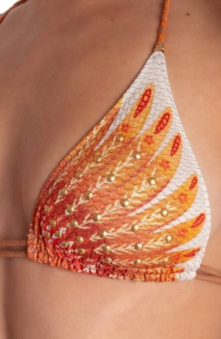 Pin Up Stars BIKINI TRIANGOLO IMBOTTITO CON BORCHIE STAMPA WINGS 2025