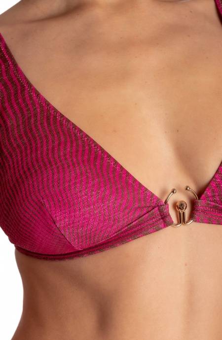 Pin Up Stars BIKINI BRASSIERE LUREX CON ACCESSORIO STAMPA TIGER SUN Promozione