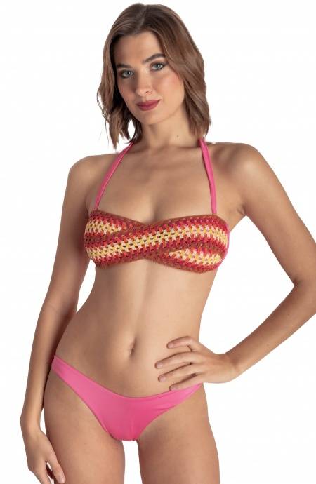Pin Up Stars BIKINI FASCIA IMBOTTITA CON PASSAMANERIA CROCHET Spedizione Gratuita