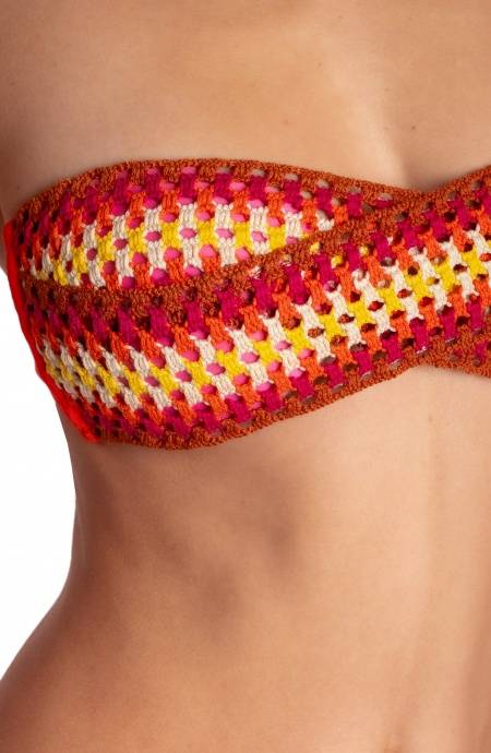 Pin Up Stars BIKINI FASCIA IMBOTTITA CON PASSAMANERIA CROCHET Spedizione Gratuita
