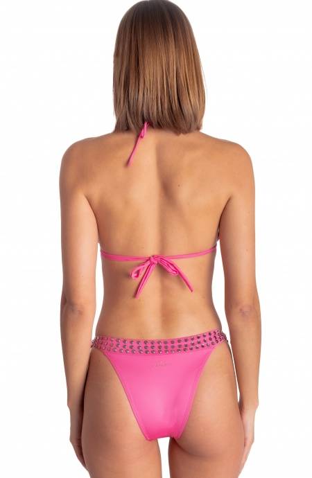 Pin Up Stars BIKINI TRIANGOLO IMBOTTITO CON CRISTALLI SPECCHIETTI Pezzi Unici