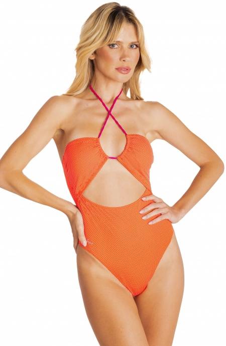 Pin Up Stars COSTUME DA BAGNO INTERO IMBOTTITO FASCIA POIS Offerte