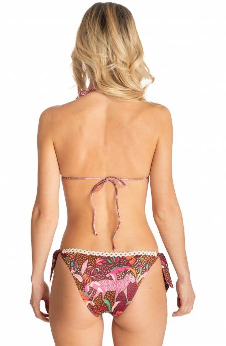Pin Up Stars BIKINI FASCIA IMBOTTITA CON PASSAMANERIA STAMPA TROPICAL Saldi Di Fabbrica