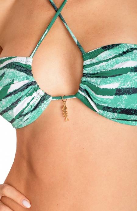 Pin Up Stars BIKINI FASCIA IMBOTTITA CON CIONDOLO STAMPA ZEBRA Negozio