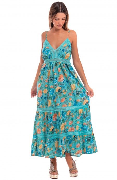 Pin Up Stars Abito Cotone Inserti Pizzo Stampa Monkey Nuova