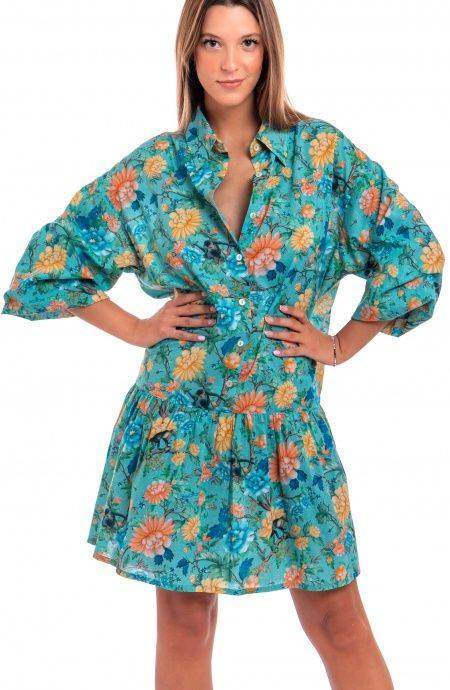 Pin Up Stars Abitino In Cotone Collo Camicia Stampa Monkey 2025
