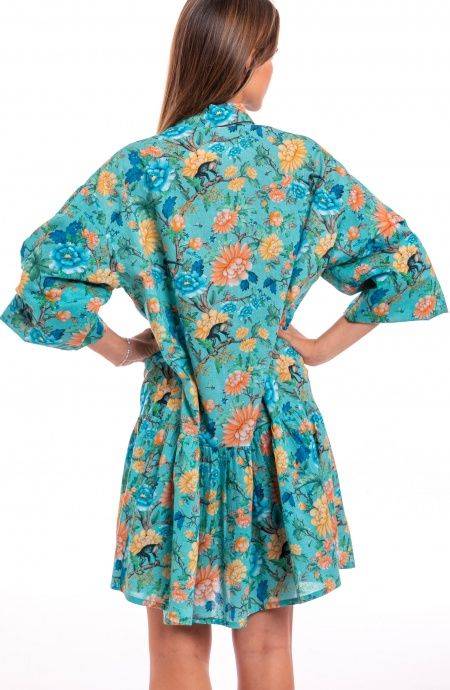 Pin Up Stars Abitino In Cotone Collo Camicia Stampa Monkey 2025