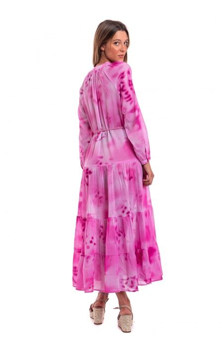 Pin Up Stars Caftano Maniche Lunghe Tie Dye Nuovo