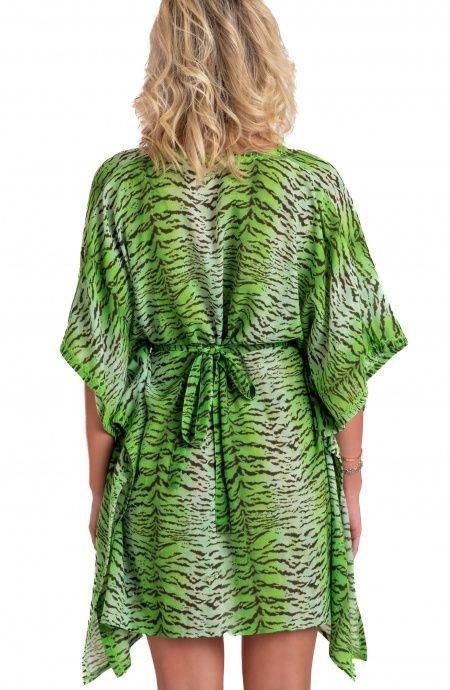 Pin Up Stars Poncho Mussola Di Viscosa Stampa Tigre Shopping Online