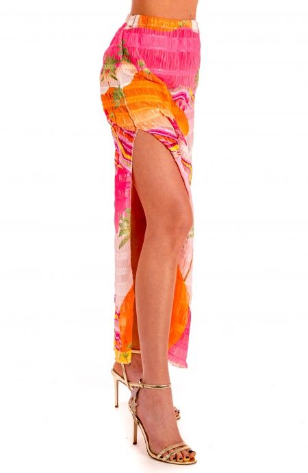 Pin Up Stars Gonna Goffrata Con Spacchi Stampa Dune In Vendita