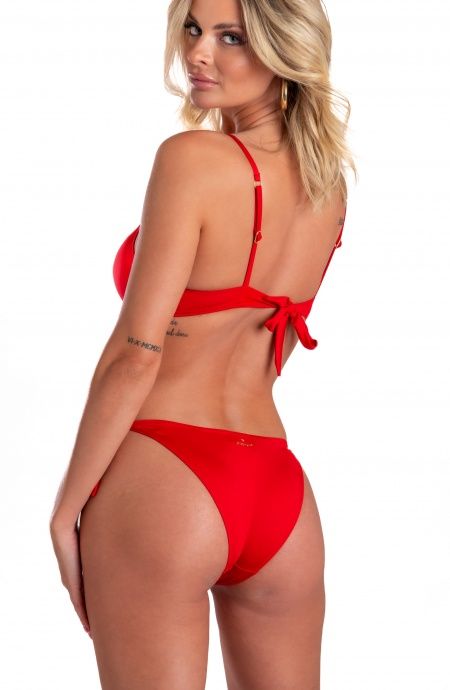 Pin Up Stars Bikini Balconcino Con Ferretto Slip Fiocchi Tinta Unita Promozione Limitata