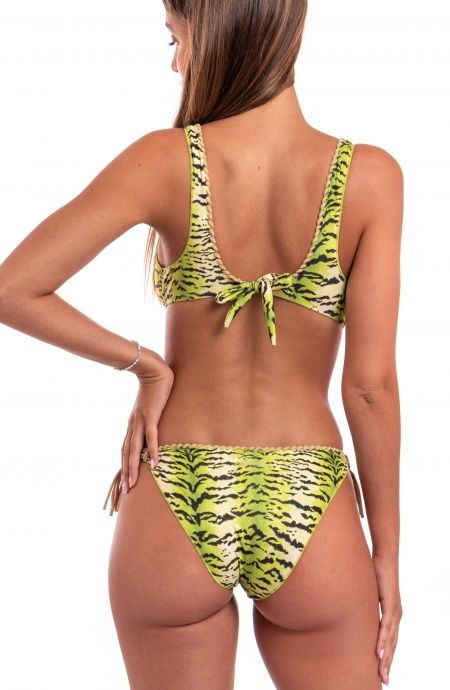 Pin Up Stars Bikini Brassiere Stampa Tigre Ricamo Punto Cavallo Prezzo Ridotto