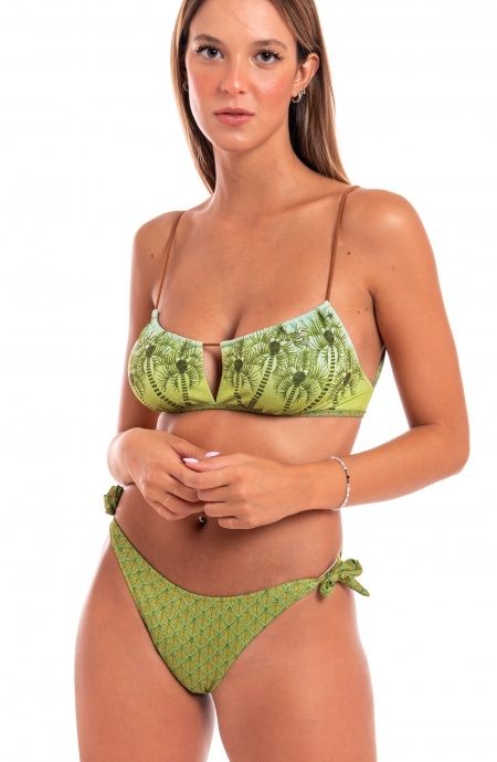 Pin Up Stars Bikini Fascia Regolabile Piquet Lurex Palm Paradise Convenienza