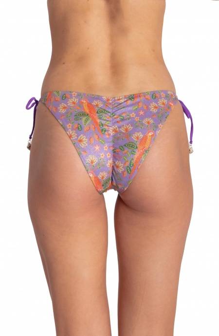 Pin Up Stars SLIP BIKINI BRASILIANA CON CONCHIGLIE STAMPA FLOWER BIRD Vendita Calda