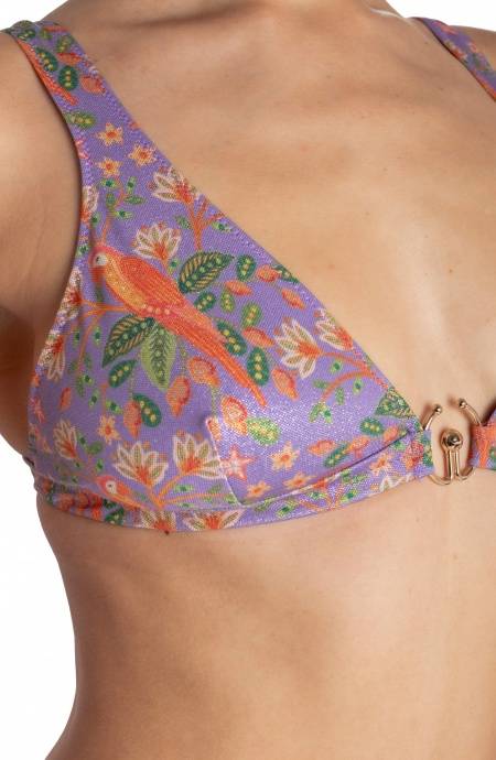 Pin Up Stars TOP BIKINI BRASSIERE CON ACCESSORIO STAMPA FLOWER BIRD I Più Venduti
