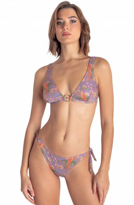 Pin Up Stars TOP BIKINI BRASSIERE CON ACCESSORIO STAMPA FLOWER BIRD I Più Venduti