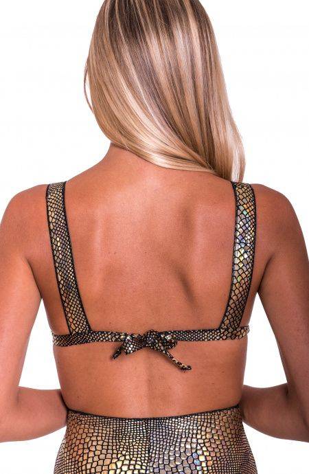 Pin Up Stars Top Bikini Triangolo A Vela Imbottito Pitone Italy