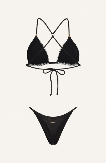 Pin Up Stars Bikini Triangolo Imbottito Slip Perizoma Rete Strass Fino Al -60%