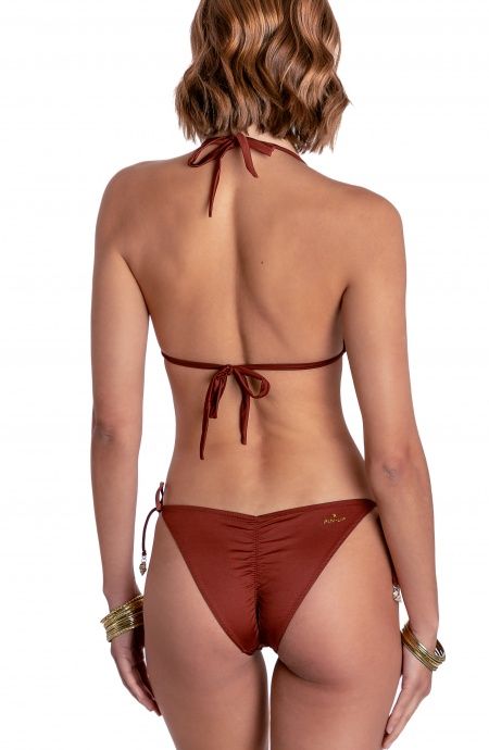 Pin Up Stars TOP BIKINI TRIANGOLO IMBOTTITO CON TASCHINO TINTA UNITA Prezzo Ridotto