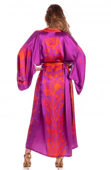 Pin Up Stars Kimono Viscosa Satin Principe Azzurro Offerta