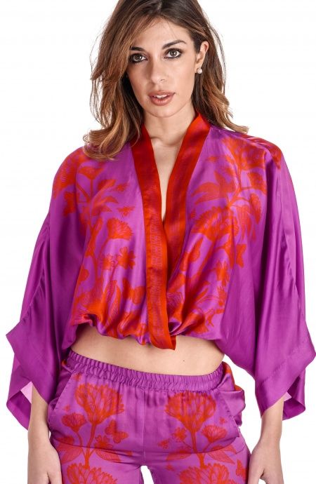 Pin Up Stars Blusa Viscosa Satin Principe Azzurro Economico