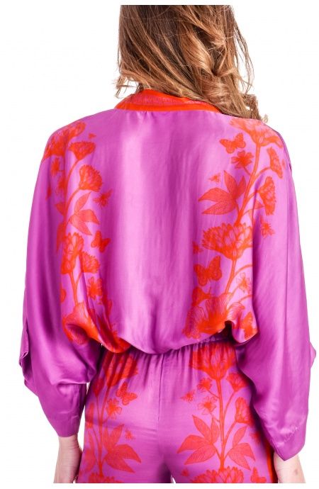 Pin Up Stars Blusa Viscosa Satin Principe Azzurro Economico