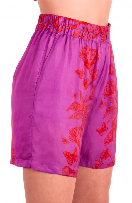 Pin Up Stars Short Viscosa Satin Principe Azzurro Outlet