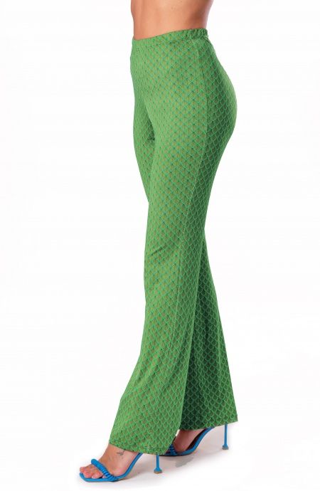 Pin Up Stars Pantalone in Jersey Stampa Squame Consegna Veloce