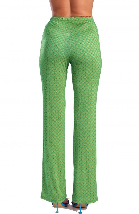Pin Up Stars Pantalone in Jersey Stampa Squame Consegna Veloce
