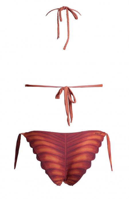 Pin Up Stars Bikini Triangolo Imbottito Foglia In Lycra Riciclata Vendita Calda