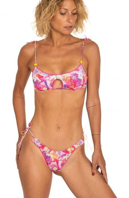 Pin Up Stars Bikini Brassiere Slip Brasiliana Stampa Happy Tropical Vendita Economica