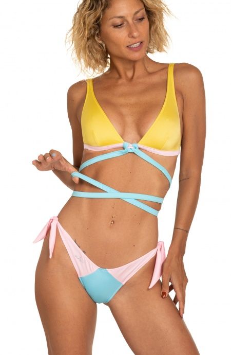 Pin Up Stars Bikini Triangolo Vela Slip Fiocchi Tinta Unita I Più Venduti