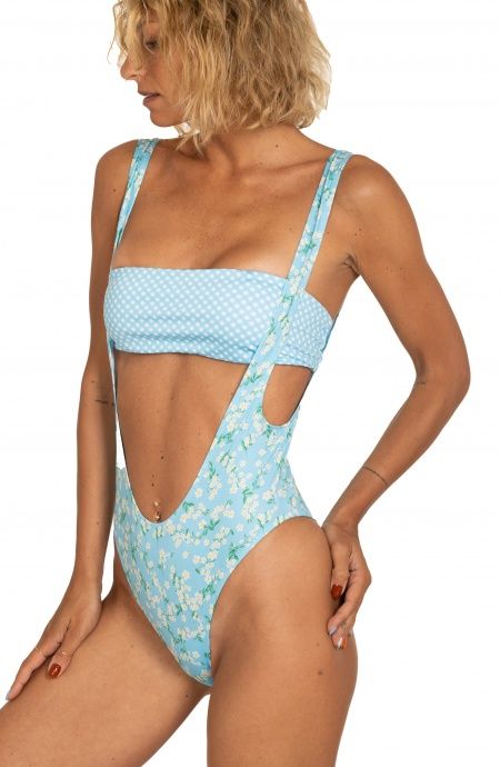 Pin Up Stars Costume Intero Con Fascia Stampa Provenzale Vendite Flash