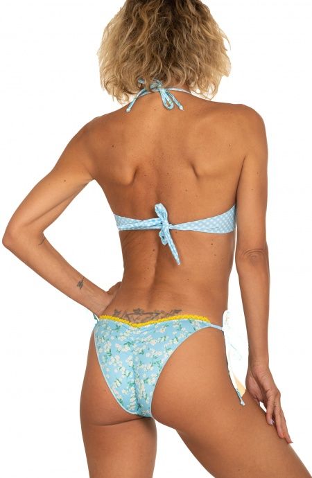 Pin Up Stars Bikini Balconcino Con Ferretto Slip Fiocchi Stampa Provenzale In Saldo