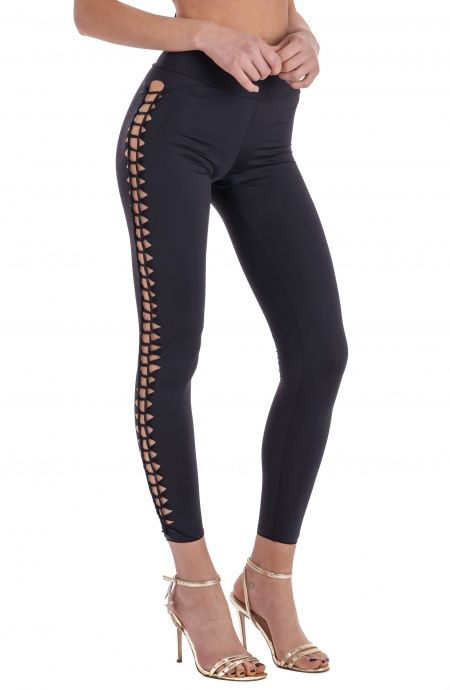 Pin Up Stars Leggins Laserato Tinta Unita Vendita Economica