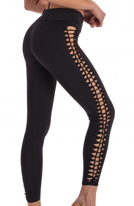 Pin Up Stars Leggins Laserato Tinta Unita Vendita Economica