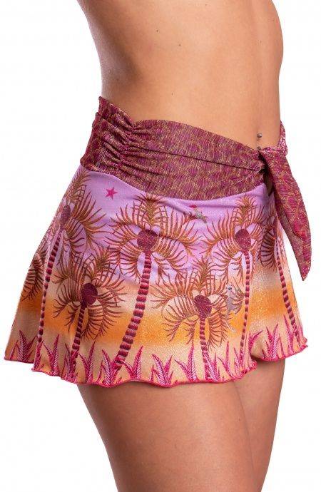 Pin Up Stars Short Piquet Lurex Con Fascione Crepon Lamè Palm Paradise 2025