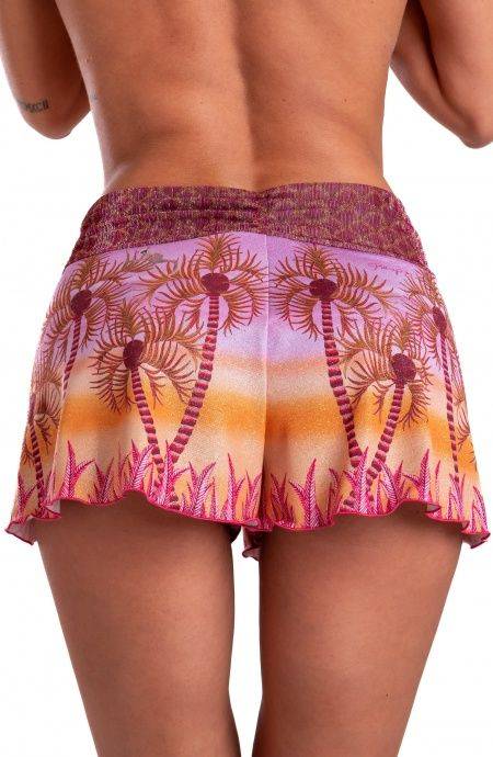 Pin Up Stars Short Piquet Lurex Con Fascione Crepon Lamè Palm Paradise 2025