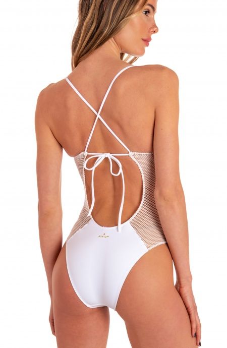 Pin Up Stars Costume Intero Ricamo Lance Tinta Unita Rete Affare Del Giorno
