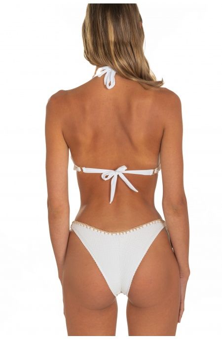 Pin Up Stars Bikini Balconcino Con Ferretto Slip Brasiliana Ricamo Punto Cavallo Tinta Unita Rete Novità