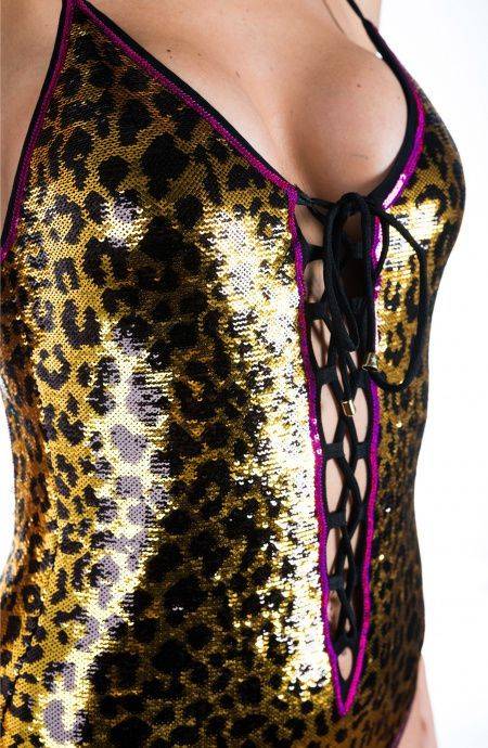 Pin Up Stars Costume Intero Full Paillettes Macula Italia