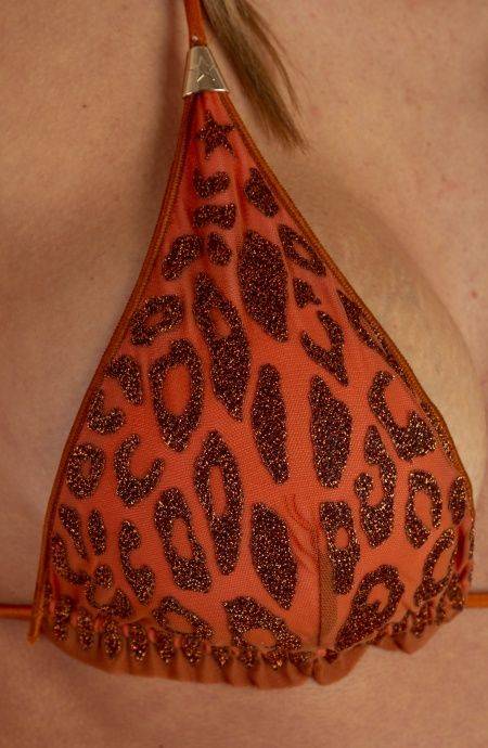 Pin Up Stars Bikini Triangolo Imbottito Slip Fiocchi Maculato Lurex Promozione