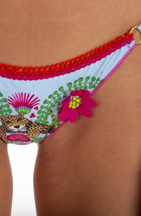 Pin Up Stars Bikini Triangolo Imbottito Slip Fiocchi Jungla Attitude Affare Del Giorno