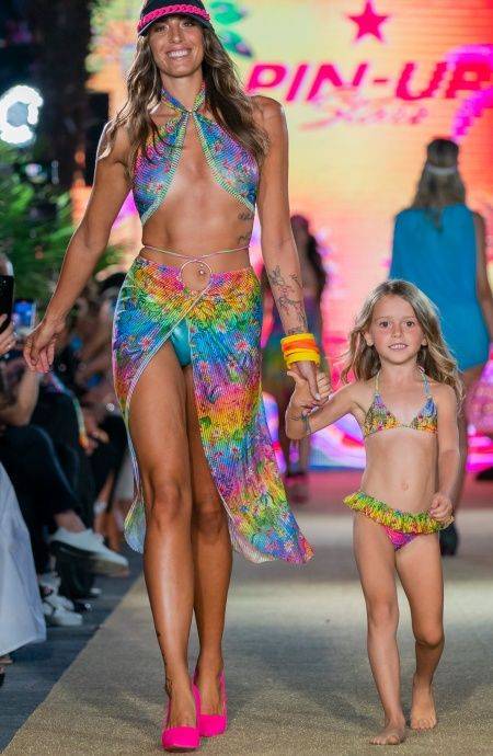 Pin Up Stars Baby Bikini Triangolo Slip Gonnellino Flower Rainbow Grande vendita