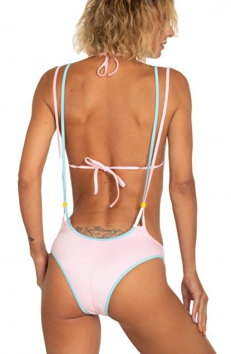 Pin Up Stars Bikini Triangolo Fisso Slip Con Bretelle Tinta Unita Offerta esclusiva