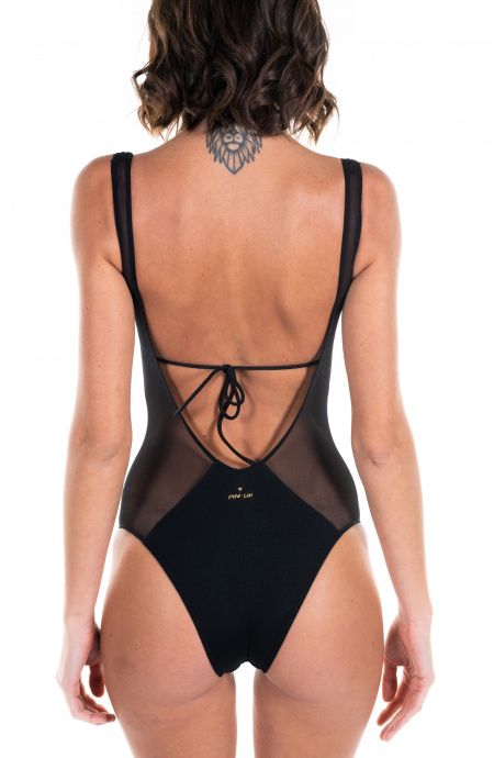 Pin Up Stars Costume Da Bagno Intero Cocco Ricamo Paillettes Black Friday